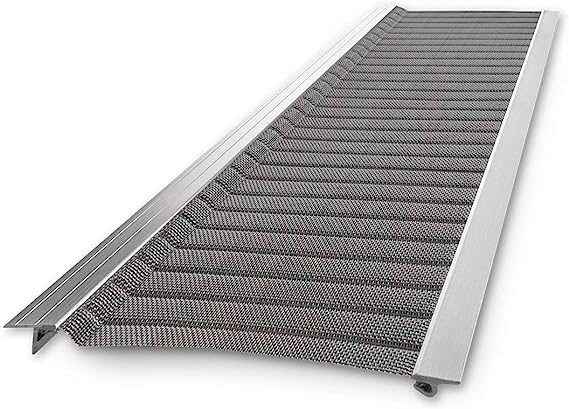 Stainless steel mesh rain gutter guard.