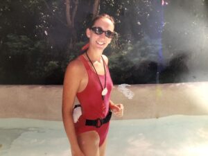 Brystal Cauthen, post author: photo as a Disney Lifeguard during Florida hurricanes impact.